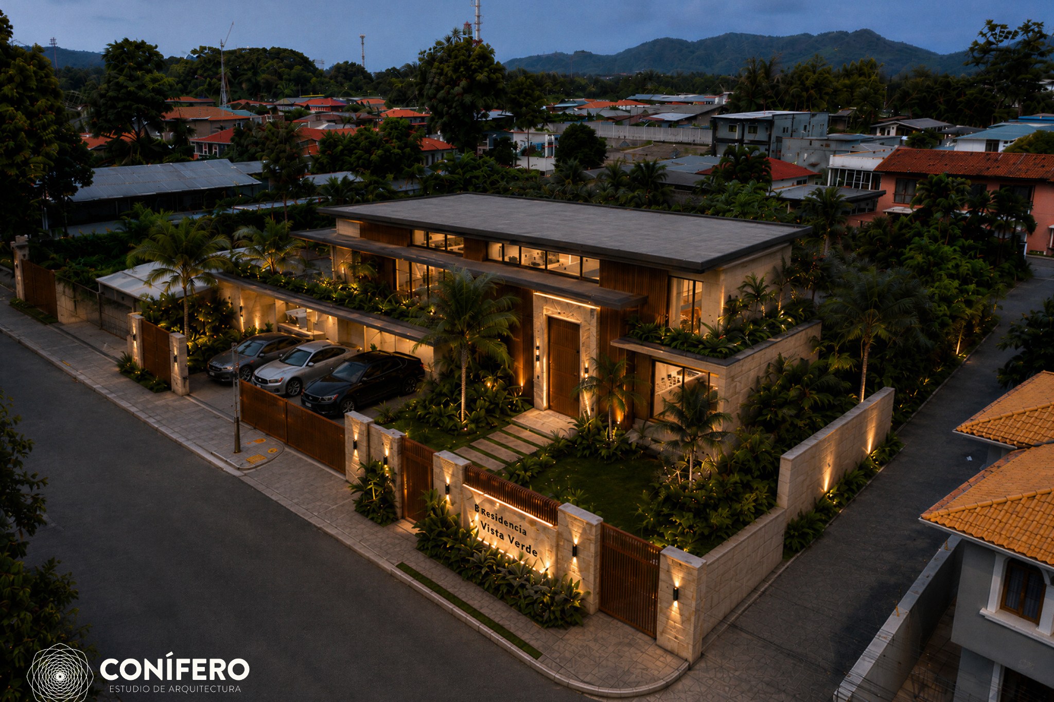 Render conceptual de residencia unifamiliar